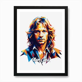 Steve Clark Def Leppard 01 Portrait Music Icon WPAP Pop Art Style Poster