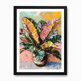 Colourful House Plant Abstract Art Print Art Print