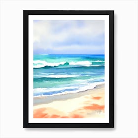 Narrabeen Beach 2, Australia Watercolour Art Print