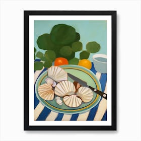 Scallops Italian Still Life Painting Art Print