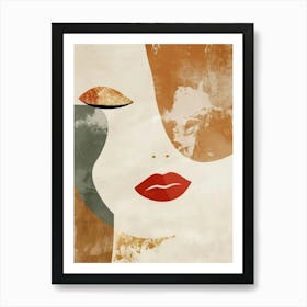 Abstract Woman'S Face 19 Art Print