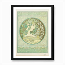 Lady In Green Art Print