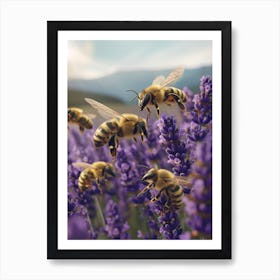 Colletidae Bee Realism Illustration 12 Art Print