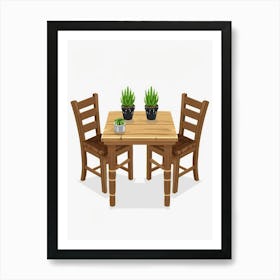 Table And Chairs 2 Art Print