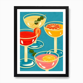 Cocktails Art Print