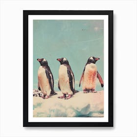 Kitsch Penguin Collage 1 Art Print