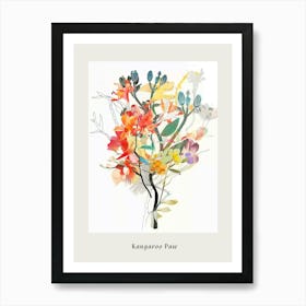 Kangaroo Paw Collage Flower Bouquet Poster Art Print