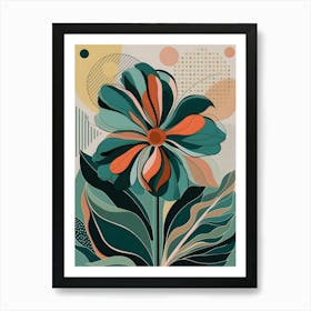 Abstract Flower Canvas Print Art Print