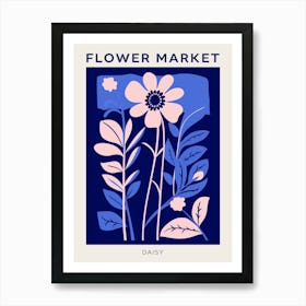 Blue Flower Market Poster Daisy 2 Art Print