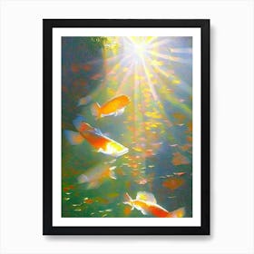 Karashigoi Koi Fish Monet Style Classic Painting Art Print
