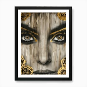 Gold Roses Art Print