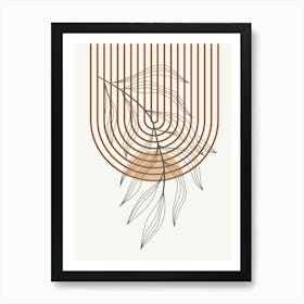 Boho Art Prints Scandi Art Sage Orange Abstract Art A Art Print