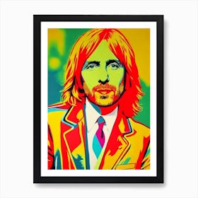 Tom Petty And The Heartbreakers Colourful Pop Art Art Print