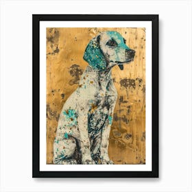 Dog Gold Effect Collage 3 Art Print