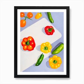 Bell Pepper 2 Tablescape vegetable Art Print