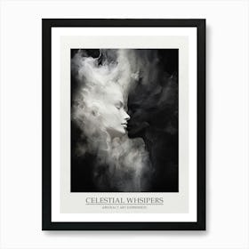 Celestial Whsipers Abstract Black And White 2 Poster Art Print