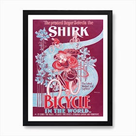 Shirk Vintage Bike Advert Art Print