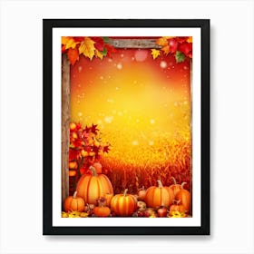 Autumn Sale Banner Vibrant Oranges Deep Reds And Warm Golds Spotlight Festive Design Leaves Gent 2 1 Art Print