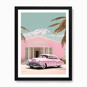 Pink Palm Springs Kitsch 1 Art Print