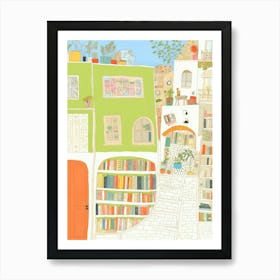 Positano The Book Nook Pastel Colours 2 Poster