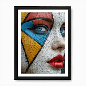 Geometric Portrait 0002 Geometric Portrait 0004 Geo Face 16 Art Print