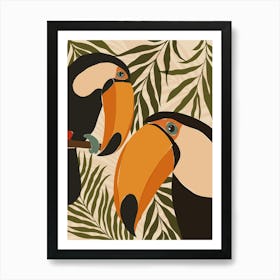 Tropical Toucans Art Print