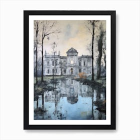 Winter City Park Painting Villa Doria Pamphili Rome Italy 2 Art Print