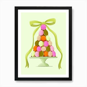 Macaron Tower with as Bow Art Print