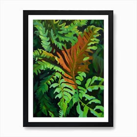 Ruffled Fern Cézanne Style Art Print