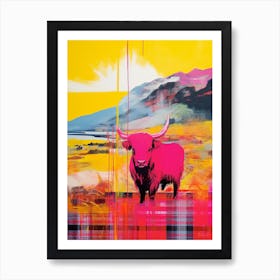 Highland Cow In The Glen Screen Print Inspired 1 Art Print