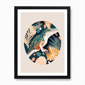 Eotyrannus Terrazzo Style Dinosaur Art Print