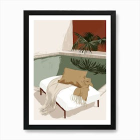 Poolside Lounge Art Print