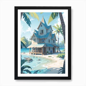 House On The Beach Art Print