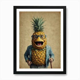 Pineapple Mascot Art Print