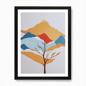 Beautiful Tree In The Mountains Art Print