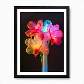 Bright Inflatable Flowers Orchid 4 Art Print