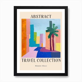 Abstract Travel Collection Poster Marrakech Morocco 4 Art Print