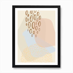 Pastel Earthy Shapes Art Print