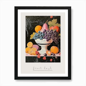 Art Deco Fruit Bowl 1 Poster Art Print