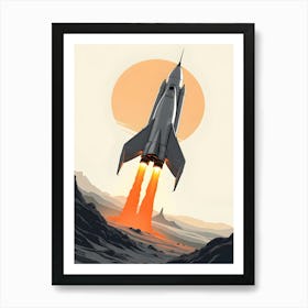 Space Shuttle Launch Art Print