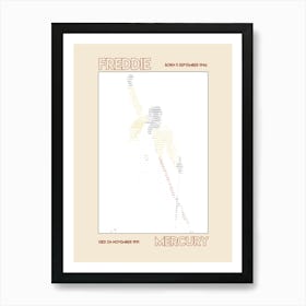 Famous People Freddie Mercury Born 5 September 1946 Died 24 November 1991 (Ascii Art) Art Print