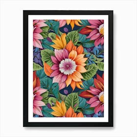 Floral Wallpaper 1 Art Print