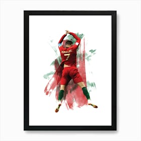 Legend Soccer Cristiano Ronaldo Portugal Art Print