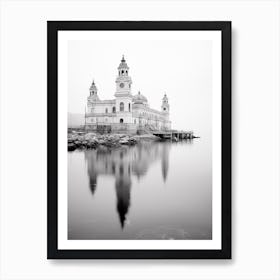 Camogli, Italy, Black And White Photography 4 Art Print