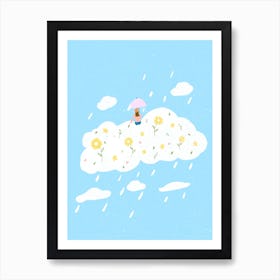 Watching The Rain In The Clouds Art Print