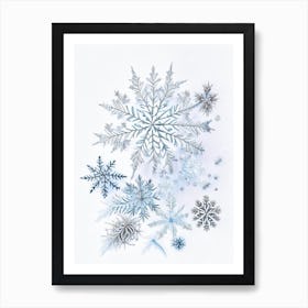 Crystal, Snowflakes, Quentin Blake Illustration 1 Art Print