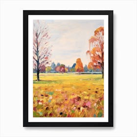 Autumn City Park Painting Phoenix Park Dublin 1 Art Print