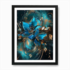 Blue Flowers 83 Art Print