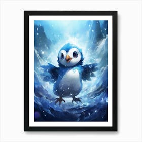 Piplup In The Snow Art Print