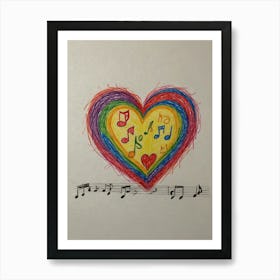 Heart Of Music 28 Art Print